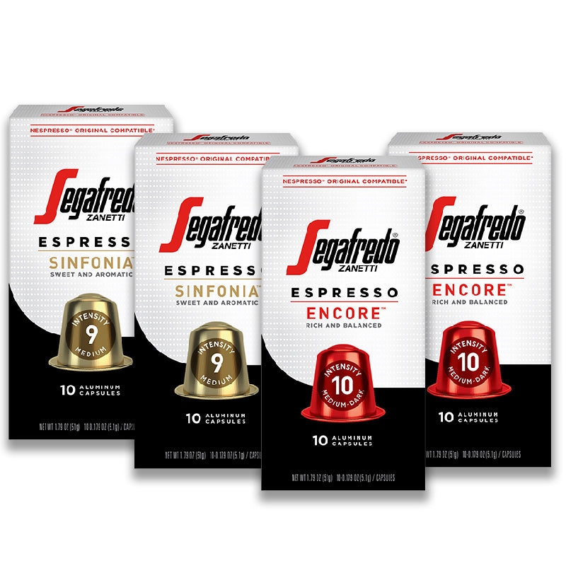 Espresso Aluminum Capsules – Variety Pack, 40 ct. – Segafredo Zanetti®  Coffee
