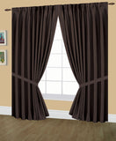 Elaine Pinch Pleated Lined Drapes Double Width with Tie Backs & Hooks. Available in 3 sizes (96x63 , 96x84 , 96x95) and in 24 colors.