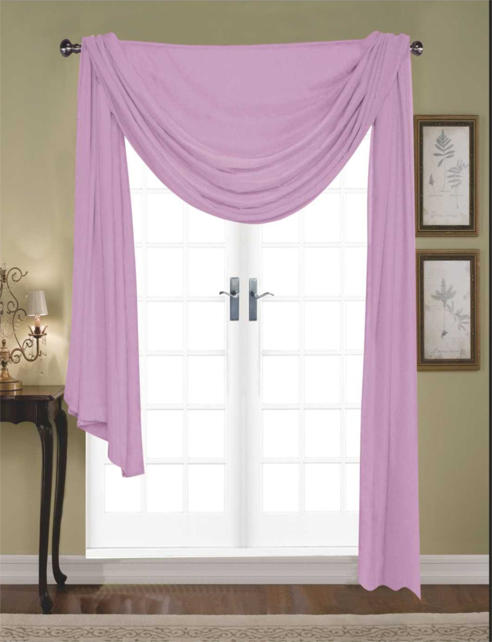 lilac window scarf