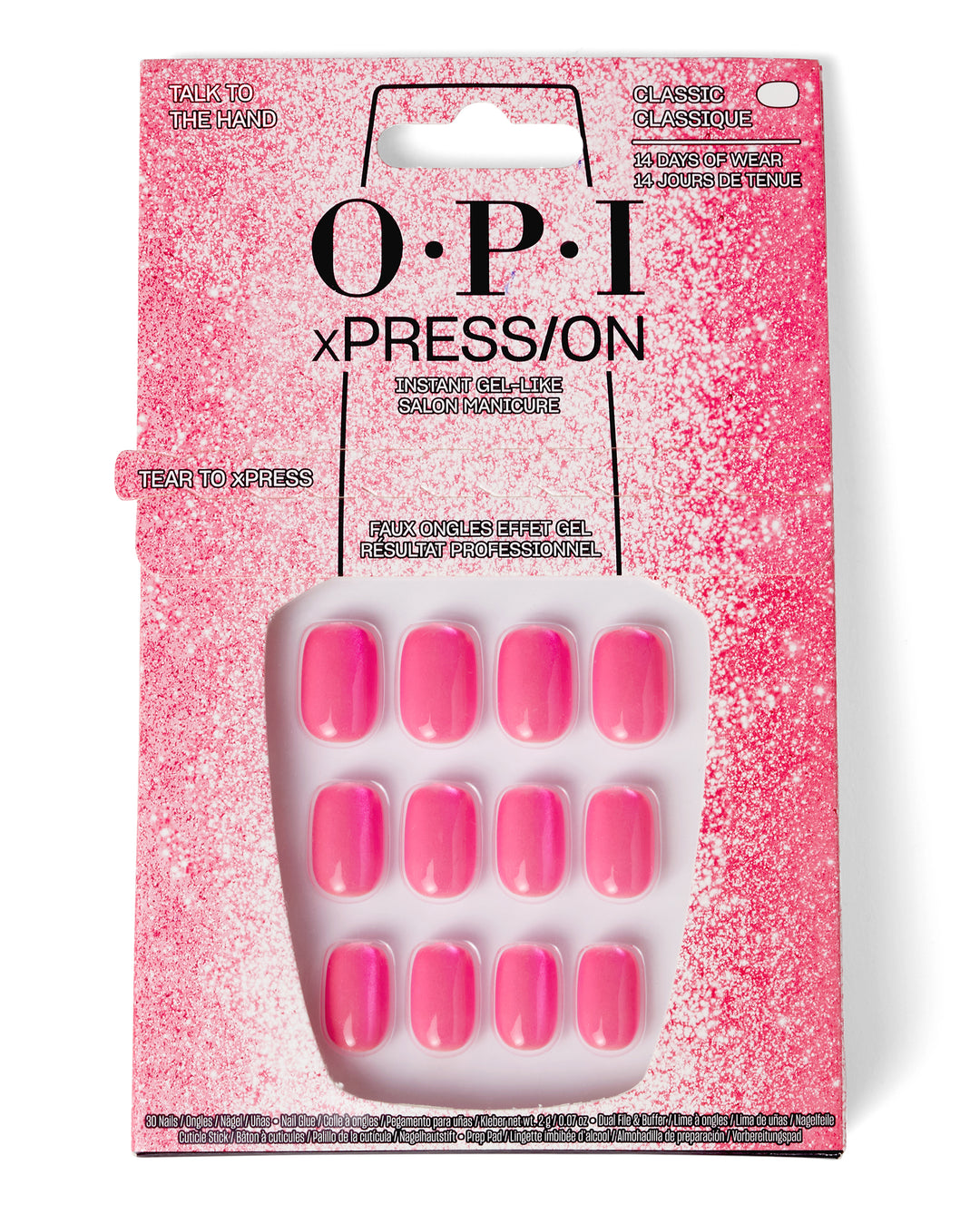 OPI Talk to the Hand Pink Press-On Nails