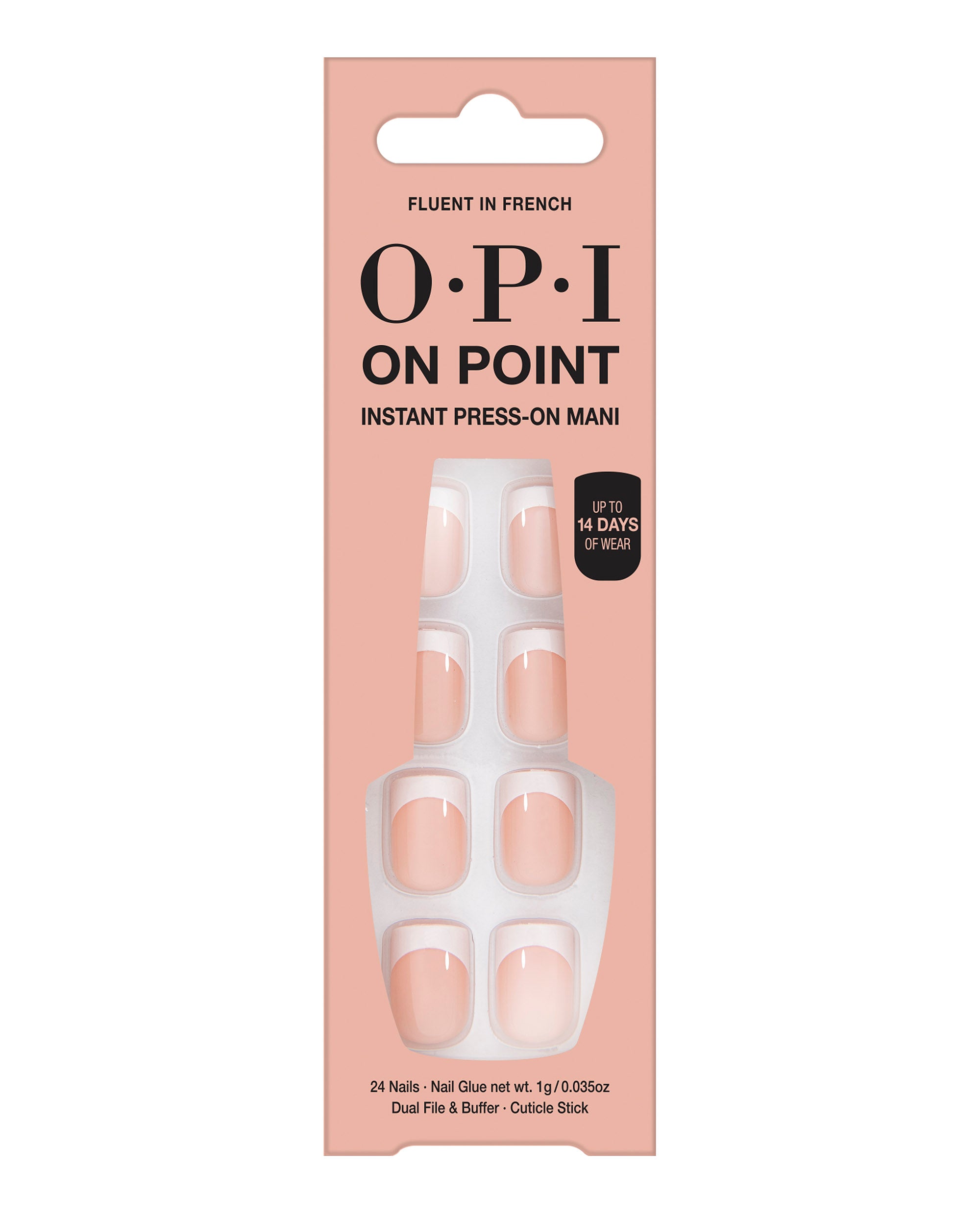 Fluent in French White French Tip Press-on Nails