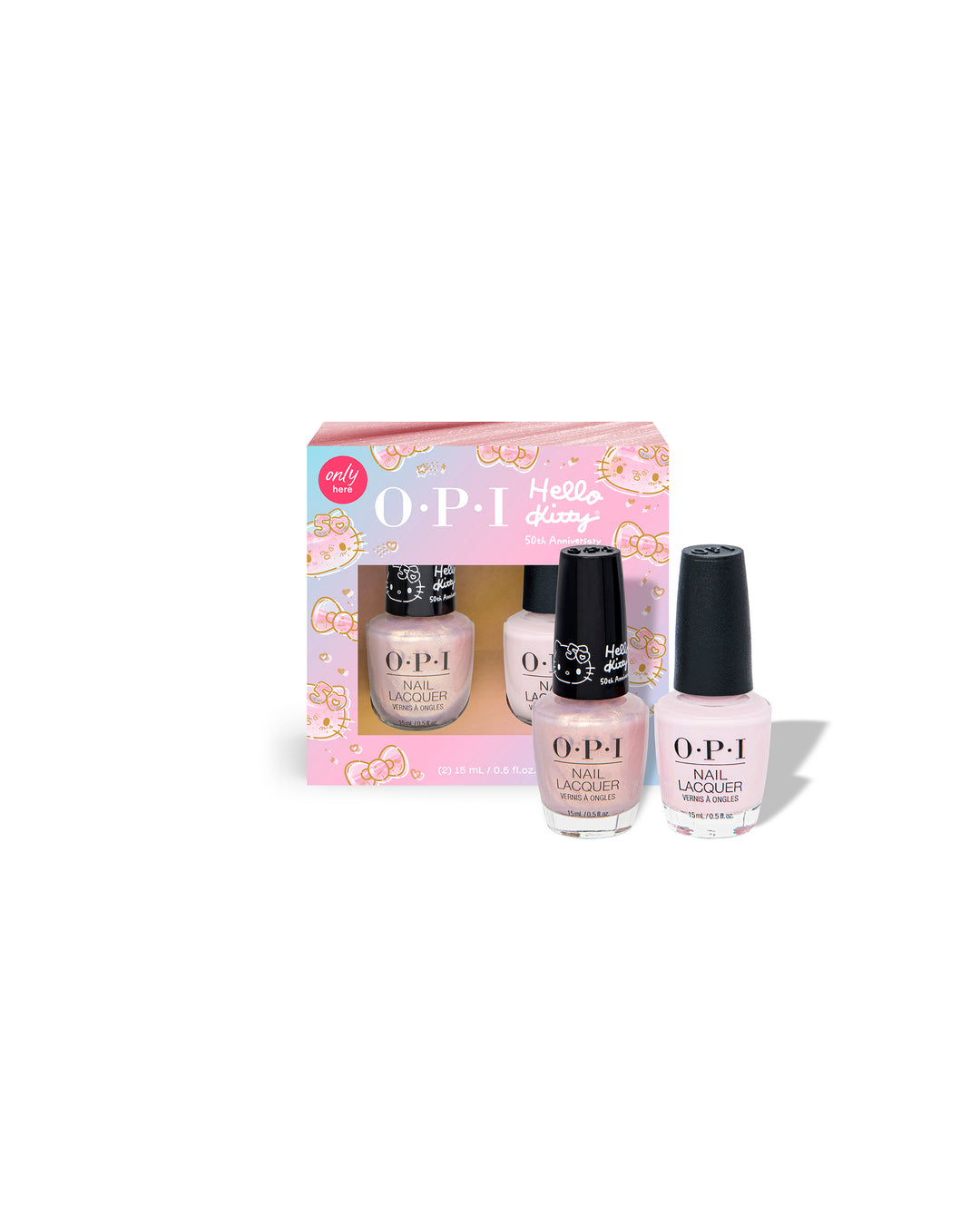 OPI Hello Kitty GelColor Nail Lacquer Duo Pack 1 Lineup