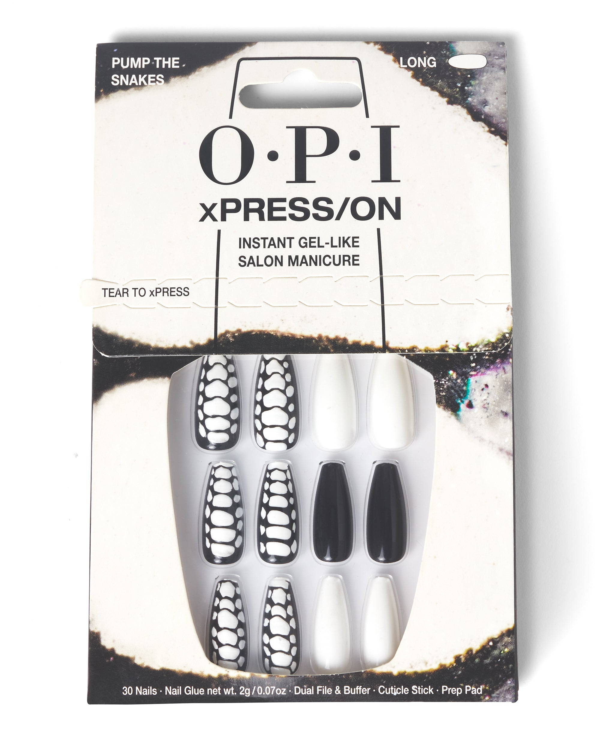 OPI xPRESS/ON Pump the Snakes Snake Print Press-on Nails