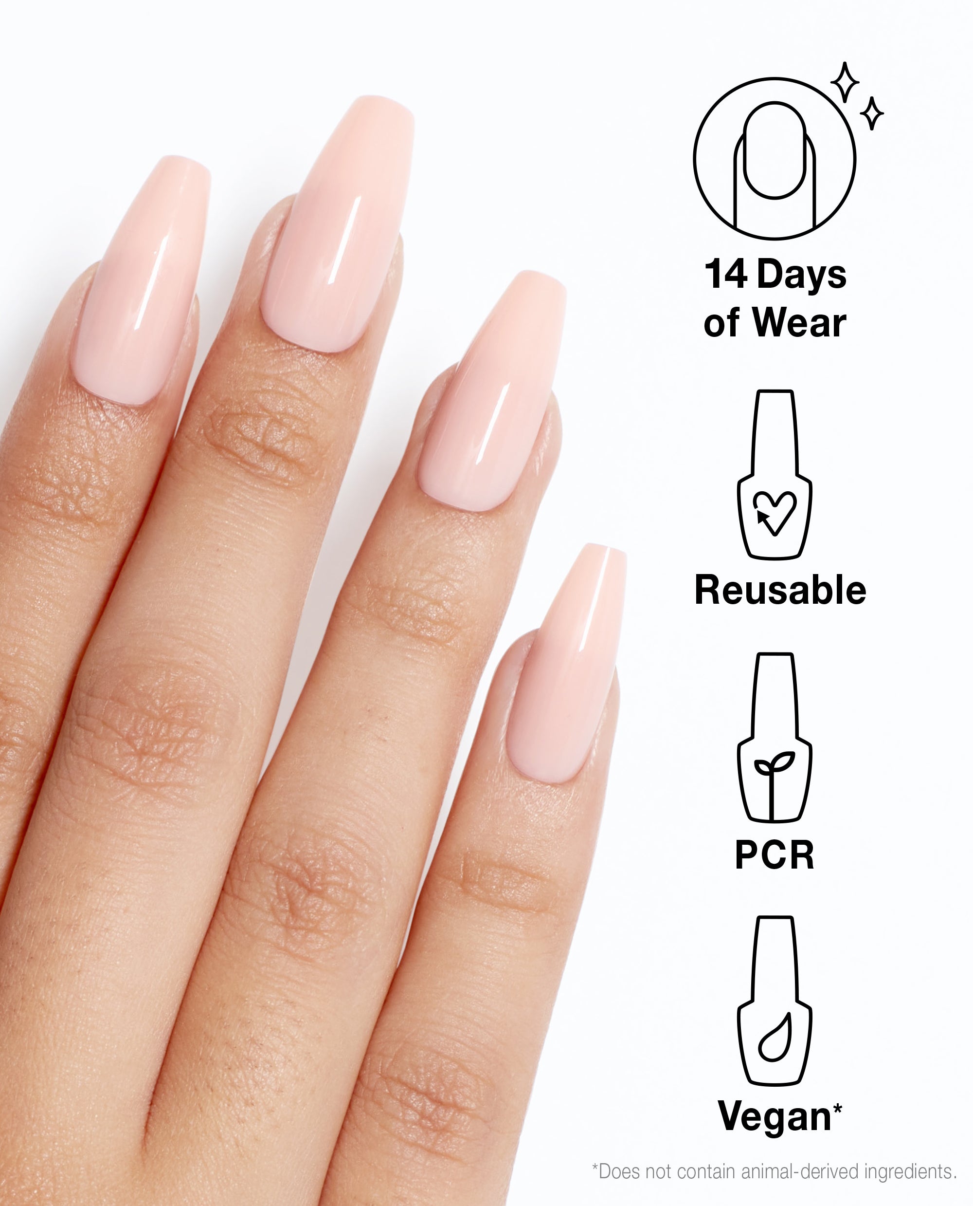 OPI Bubble Bath - Long Nude Press-on Nails Benefits