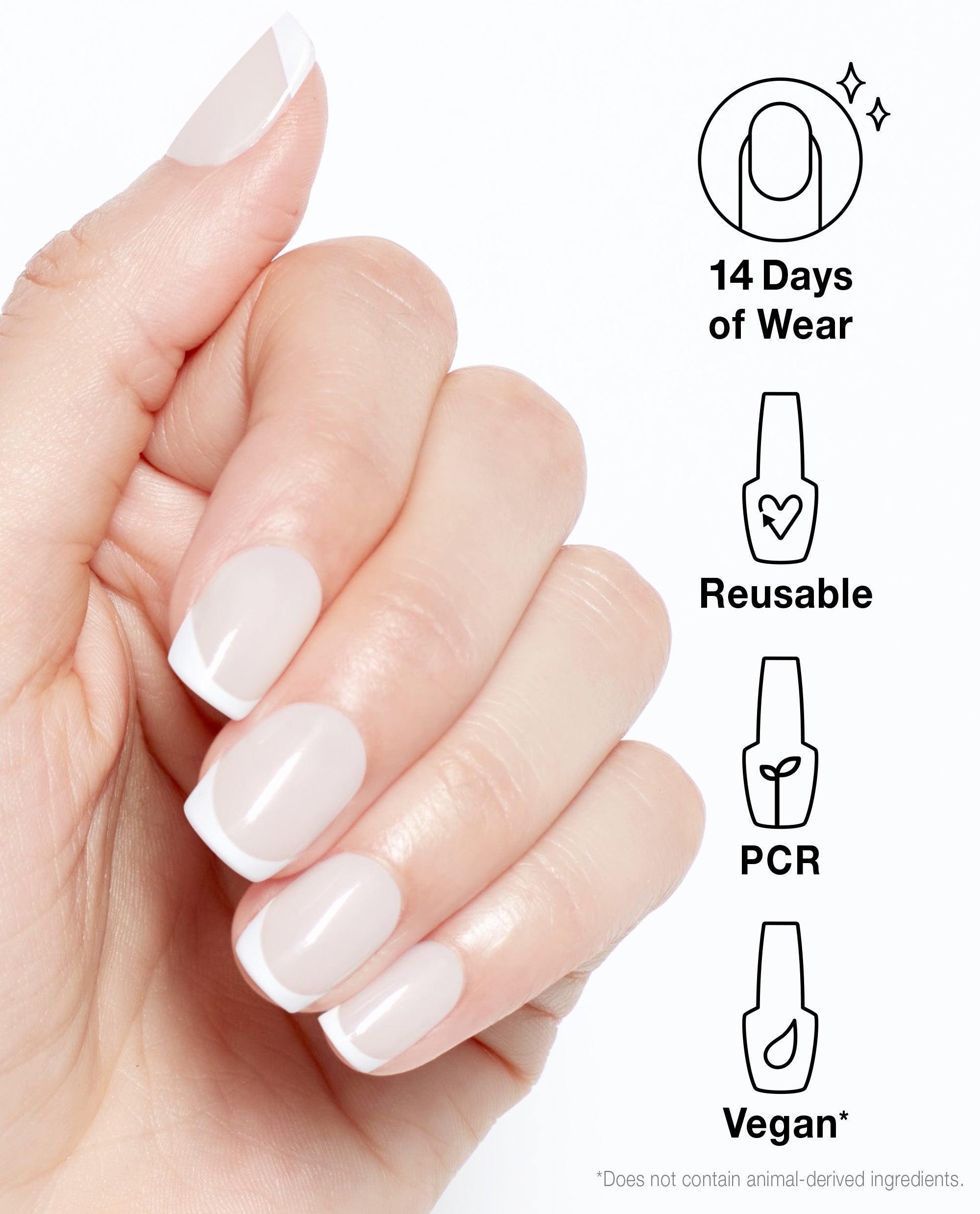 24 tablets of white French gel nails remind you to design nude coffin  -shaped pseudo -nail designs with nude coffin -shaped daily nail tablets  with a frustrated fructic and jelly glue. 1