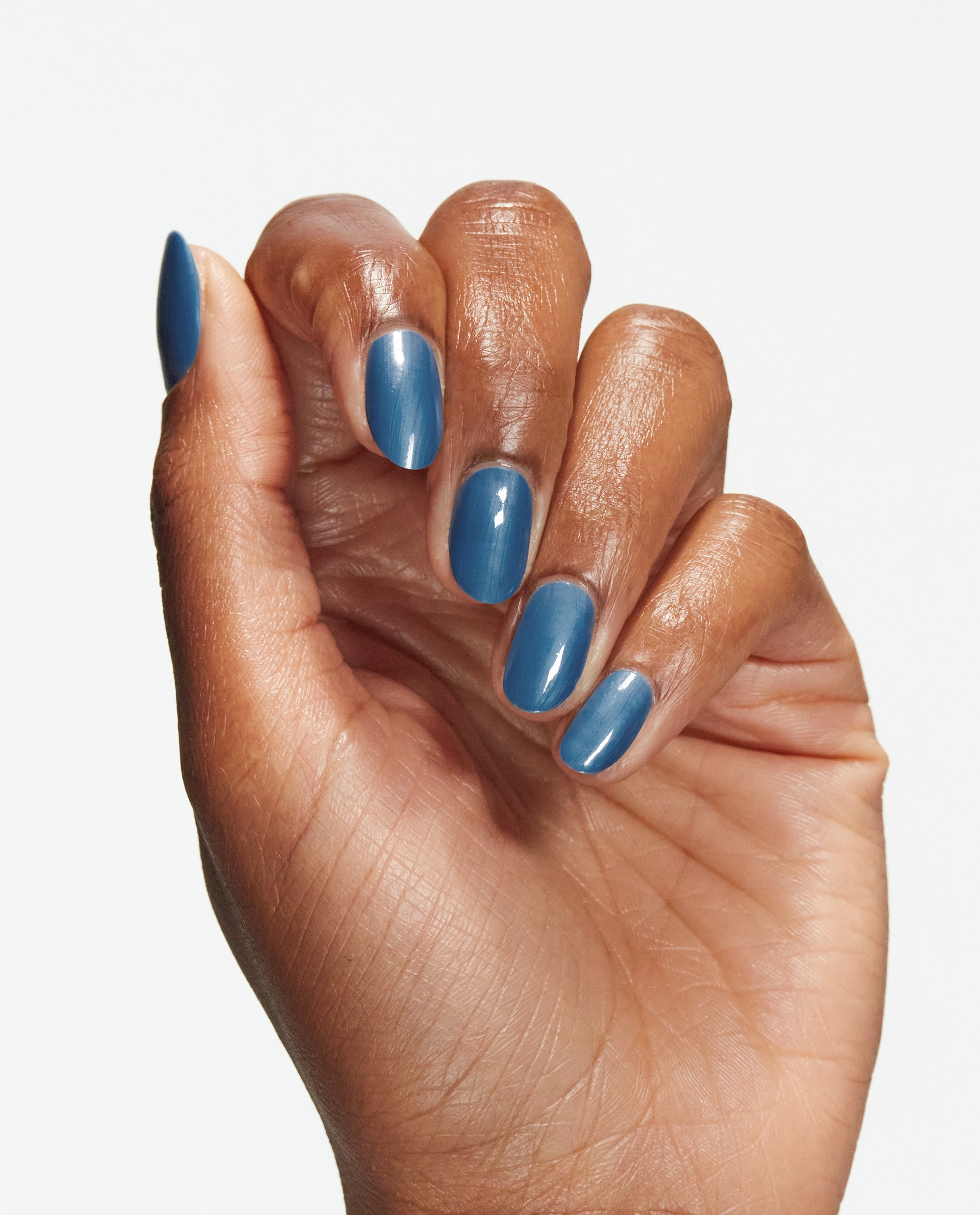 OPI Suzi Takes a Sound Bath Blue Nail Polish Mani