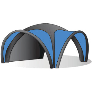 Inflatable tent awning