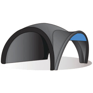 Inflatable tent banner