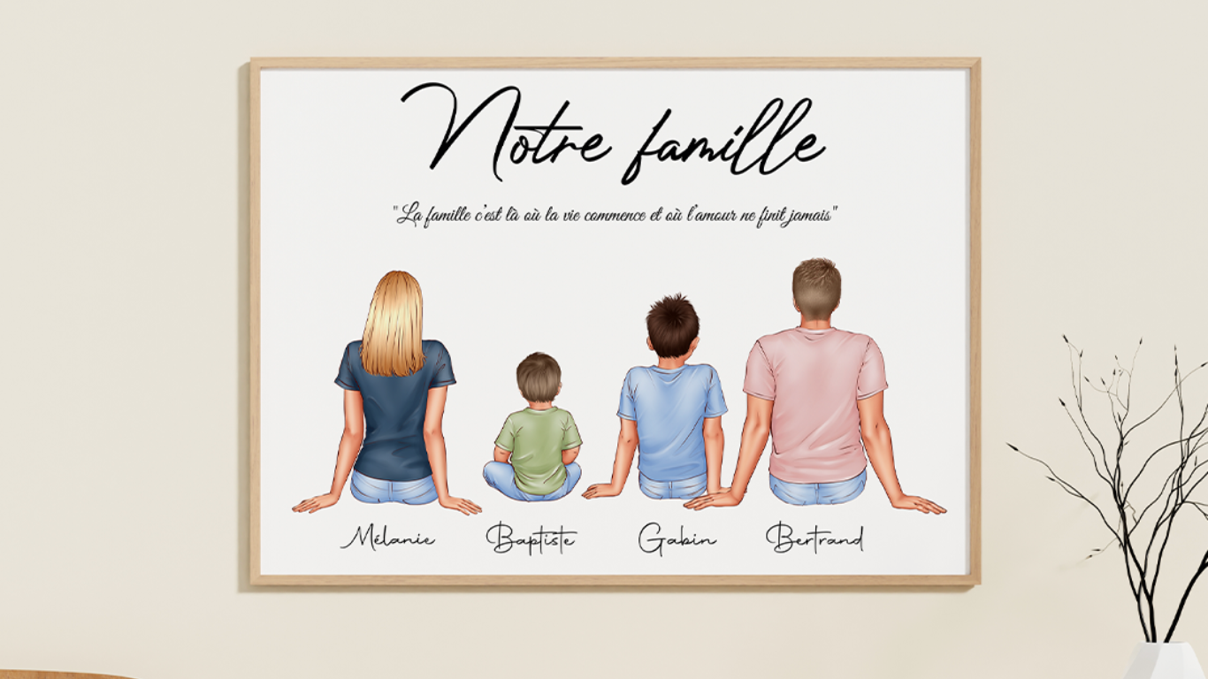 La Famille L'Amour - Cadeau Personnalisé