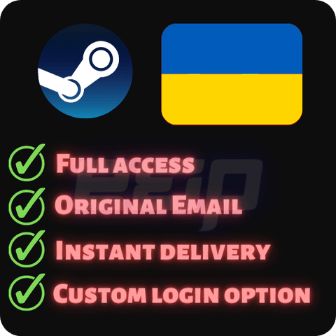 Ukraine Steam Account Full Access Original Email Instant Delivery Custom Login Option