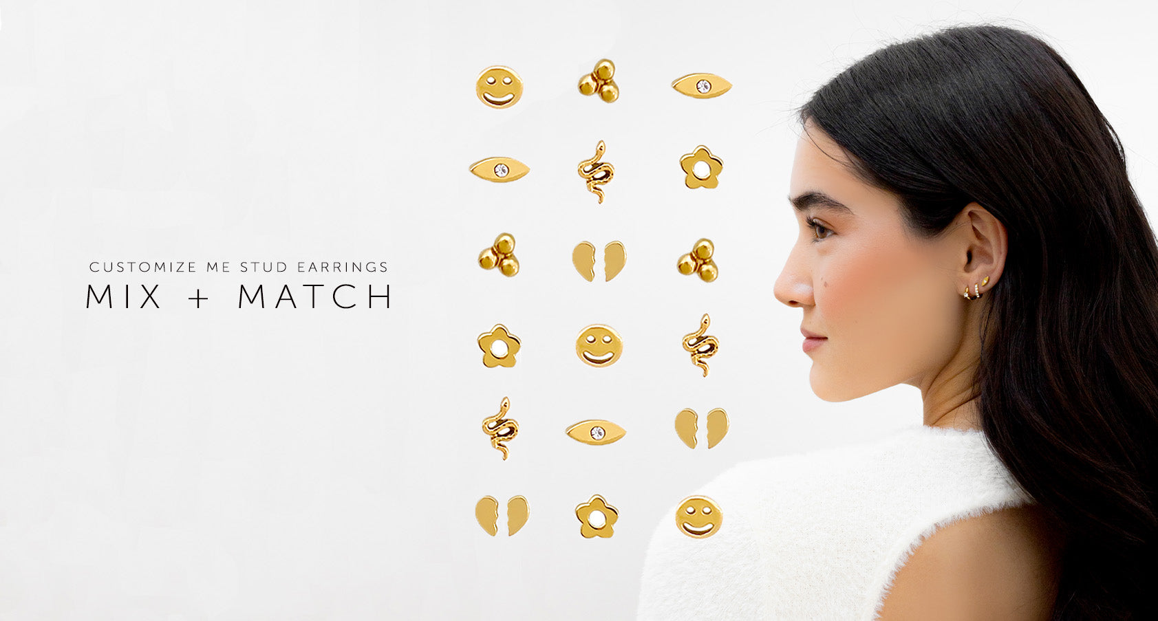 Mix and Match our Customize Me Stud Earrings 