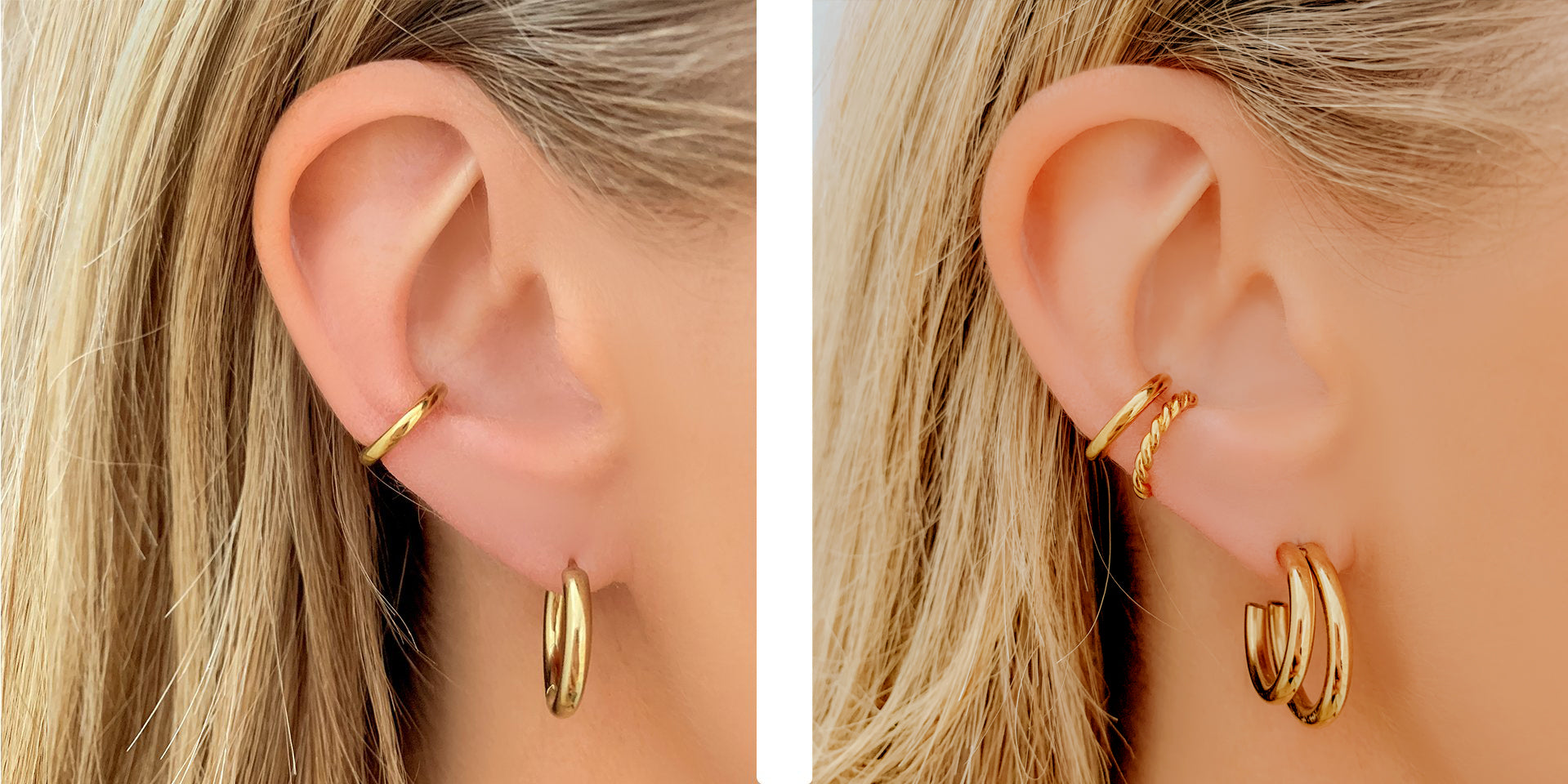 Sugar Blossom earrings on one piercing
