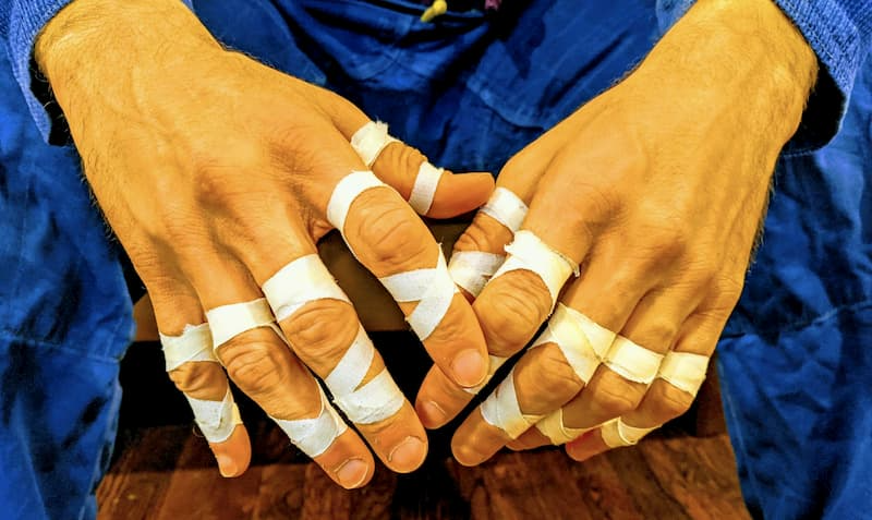 Finger Tape Technique for BJJ