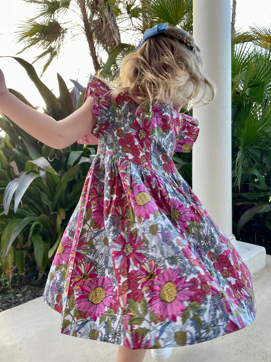 Wildflower Ruffle Neck Dress