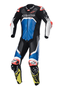 Alpinestars GP Tech V4 Leather Suit Black/blue/yellow Fluo, Size  56