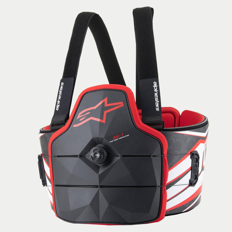 Alpinestars Youth AK-1 Kart Body Protector Black/white/red, Size  S/M