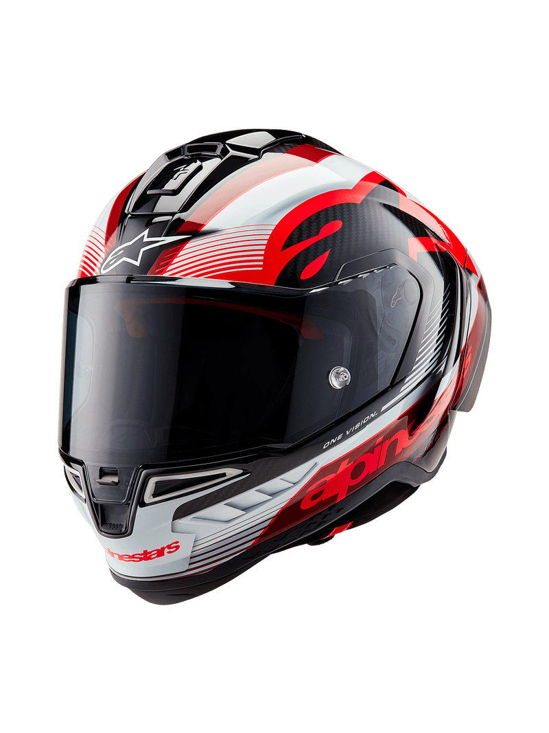 Alpinestars Supertech R10 Team Helmet Black/carbon Red/white Glossy