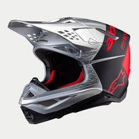 Alpinestars Supertech M10 Flood Helmet ECE Silver/black/orange Fluo Matte & Glossy