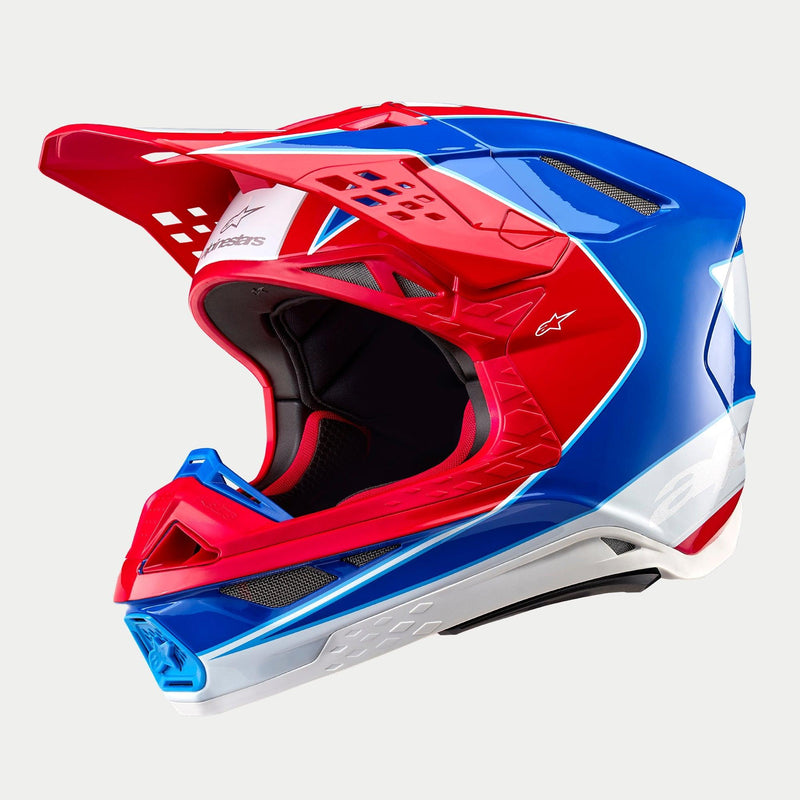 Alpinestars Supertech M10 Aeon Helmet ECE Bright Red/blue Glossy, Size  XL