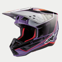 Alpinestars SM5 Sail Helmet ECE Violet/black/silver Glossy