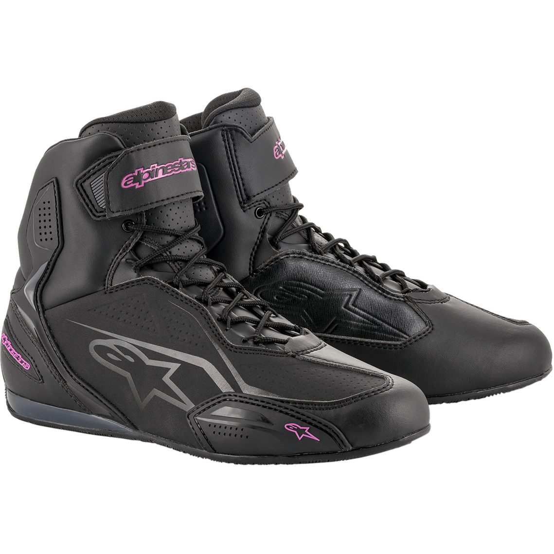 Photos - Motorcycle Boots Alpinestars Women Stella Faster-3 Shoes Black/fuchsia, Size: 7 