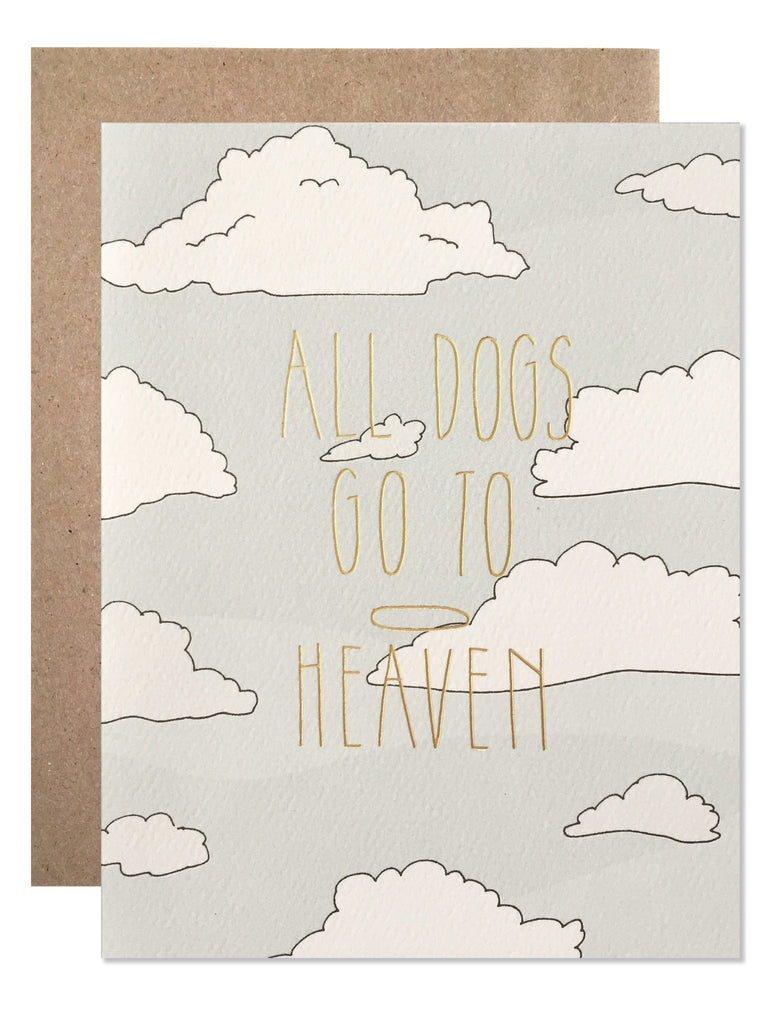 All Dogs Go To Heaven Sympathy Card Hartlandbrooklyn
