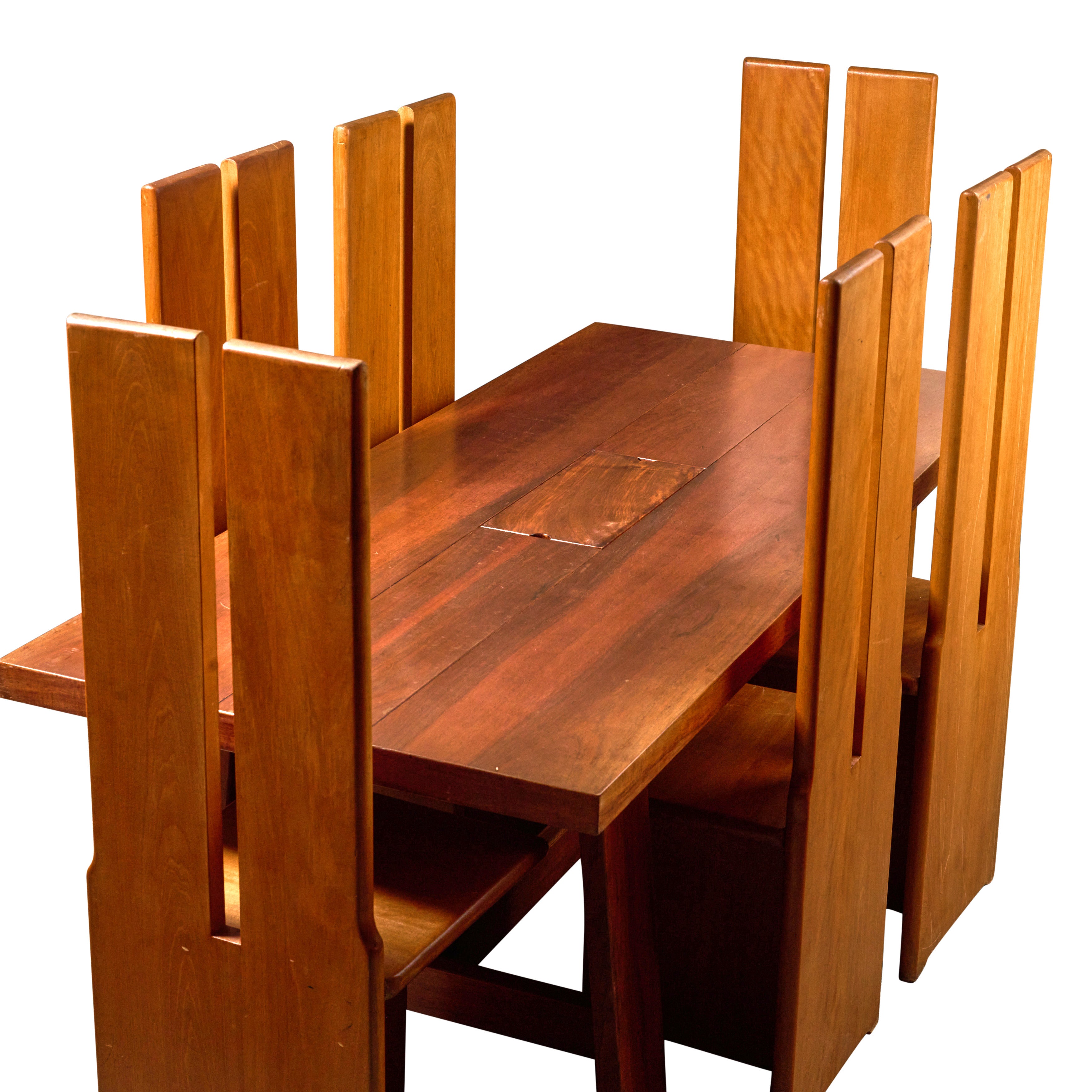 Mid Century Dining Table and Six Chairs