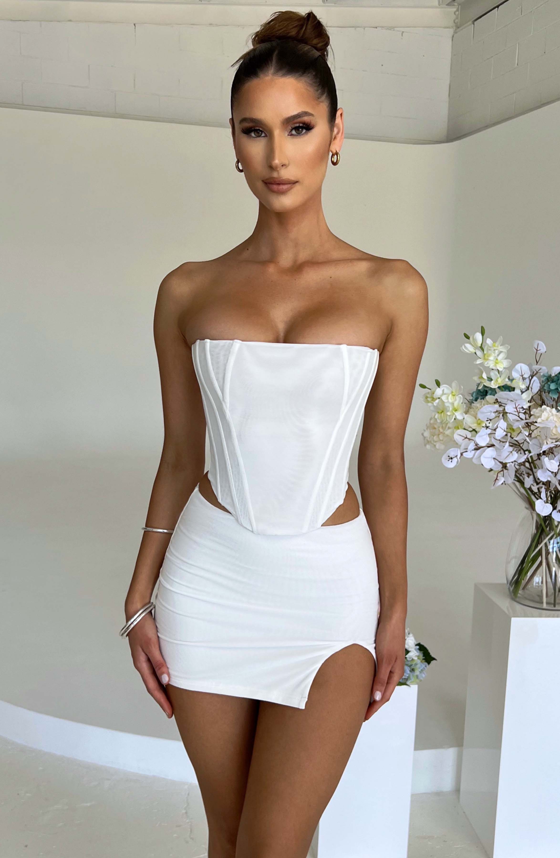 Alina Mini Skirt - White