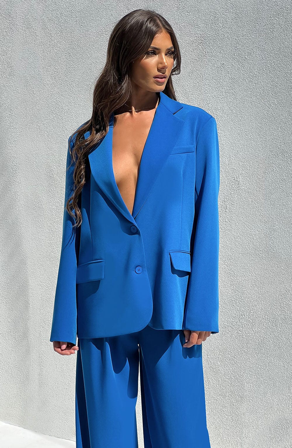 Noa Oversized Suit Jacket - Blue