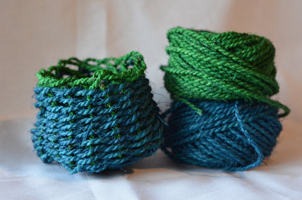 basket weaving with coconut coir