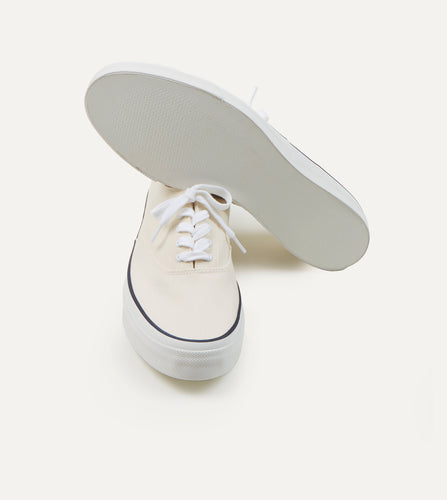 Wakouwa by Anatomica Ecru Cotton Canvas Oxford Trainers – Drakes US