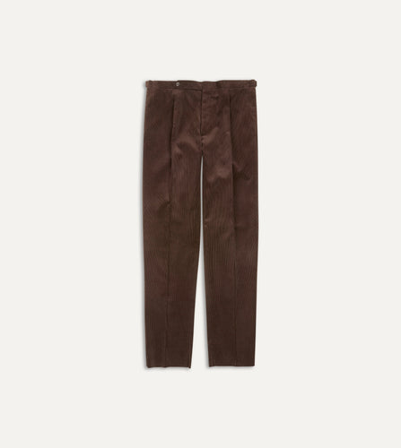 Olive Needlecord Trousers Button Fly | Men's Country Clothing | Cordings