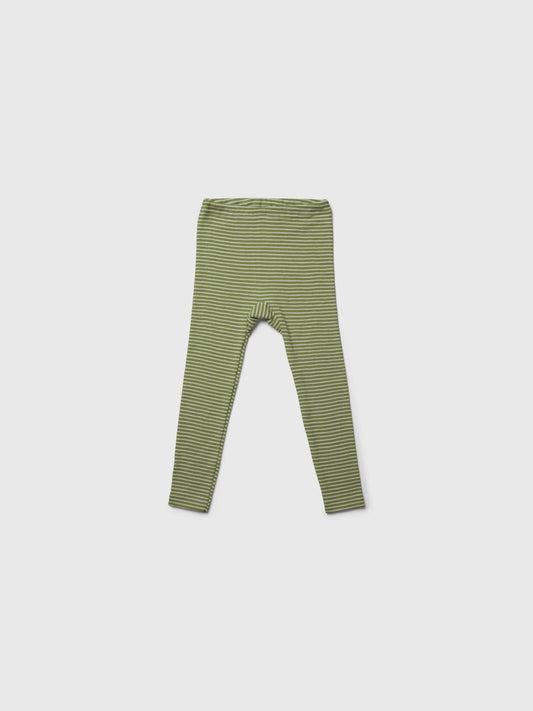 Baby & Kid Organic Leggings - Green Stripes