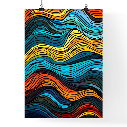 Colorful Geometric Seamless Repetitive Curvy Waves - A Colorful Swirly  Pattern by HEBSTREIT