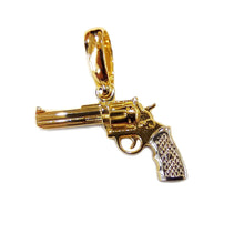  Ciondolo Pistola in oro giallo e bianco