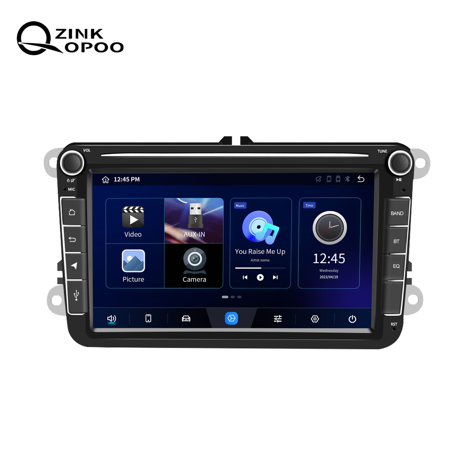 Double din Car Stereo Compatible with Wireless Carplay Android Auto