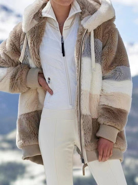 Women Winter Plus Size Long Teddy Jacket Warm Thick Fleece Faux Fur Coat  Plush Teddy Coat Woman Coat Coat Fur Coat Casual