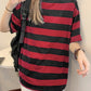「loveccr」Autumn Striped T-Shirt Long Sleeve Oversize T-Shirt Gothic Teen Tops Couple Casual Women Shirt Fashion Harajuku Loose Streetwear