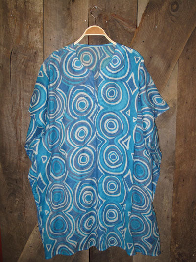 Spiral Butterfly Kaftan - Turquoise/Blue Spiral