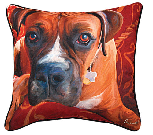 Harry Boxer Pillow by Robert McClintock©