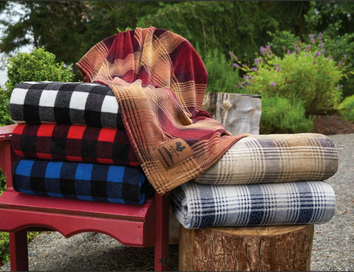 Blue Plaid Velura™ Cabin Throw|60x70|Decorating Option