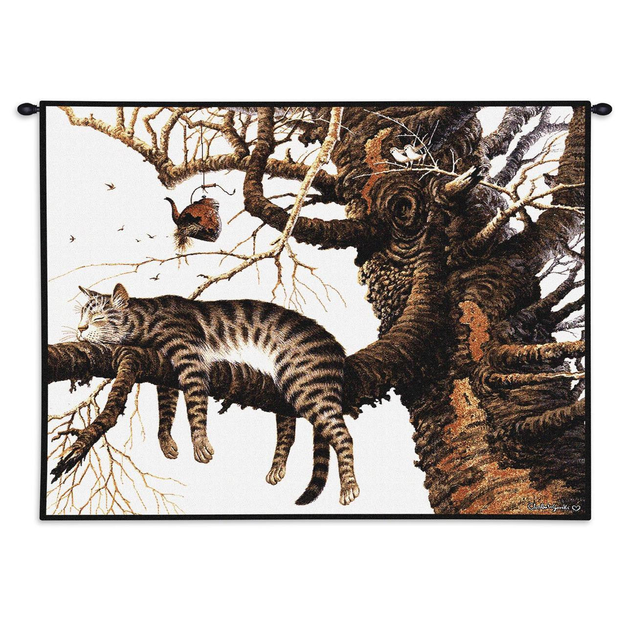 Charles Wysocki© Too Pooped To Participate Throw|Pillow Cover|Wall Tapestry|Tote