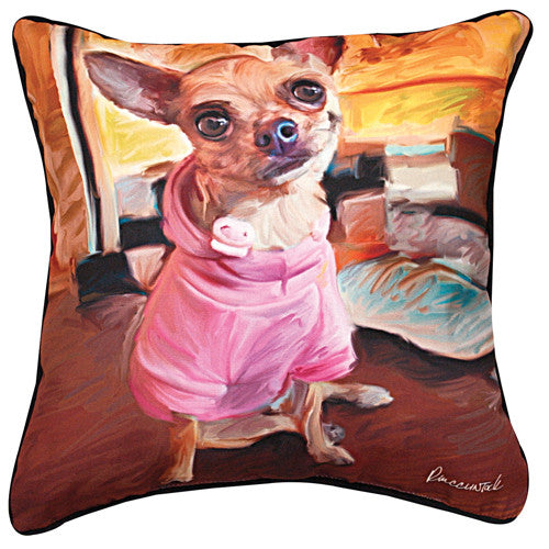 Chihuahua Bella Pillow by Robert McClintock©