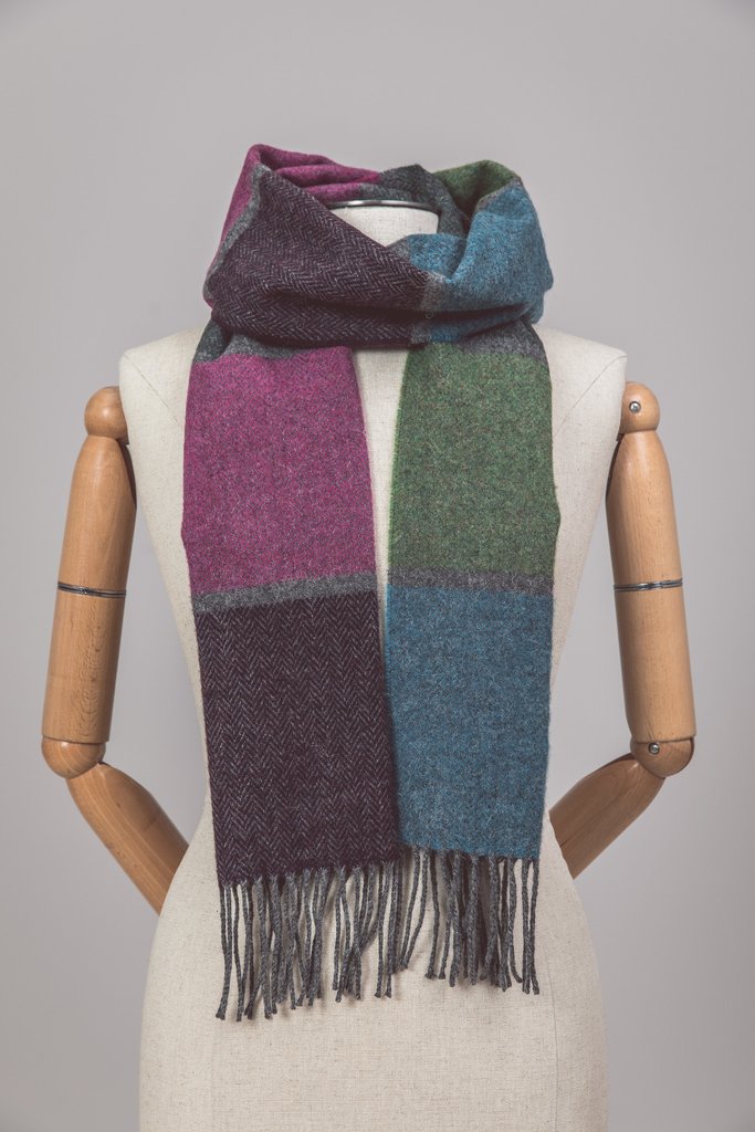 Foxford Lambswool Scarf - Cormullen Block - Ireland