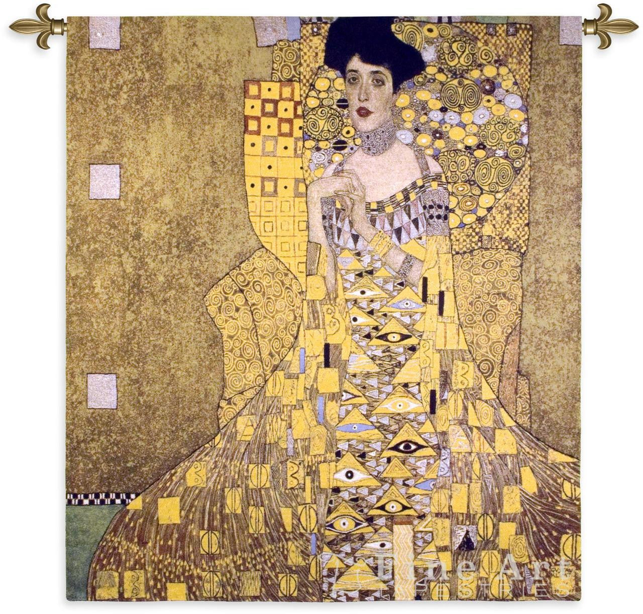 Gustav Klimt© Adele Bloch Bauer I Wall Tapestry w/Gold Lurex