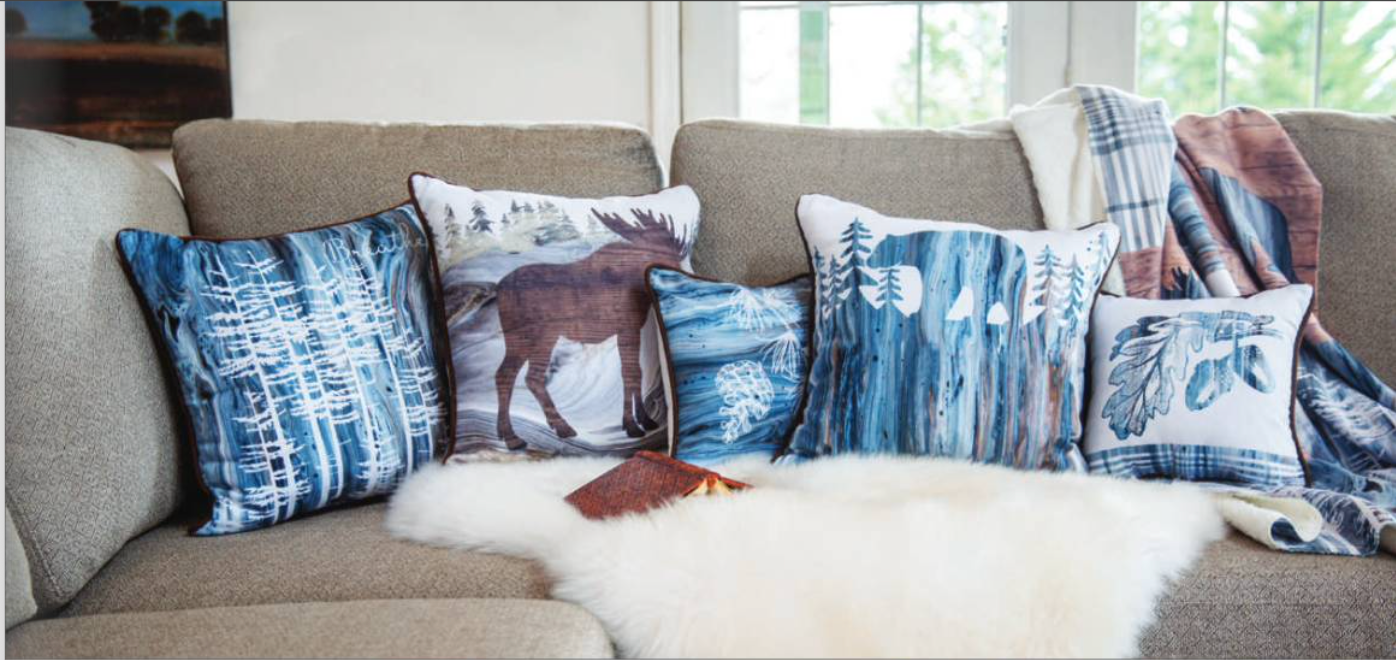 Lodge Fluidity Moose Indoor Pillow by PDR©