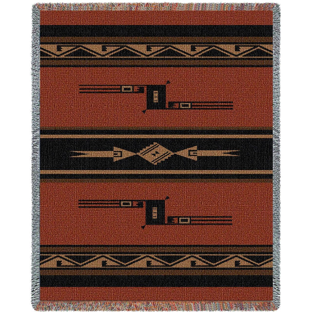 Southwest Mesquite Woven Cotton Throw Blanket Woven Art Beyond LLC