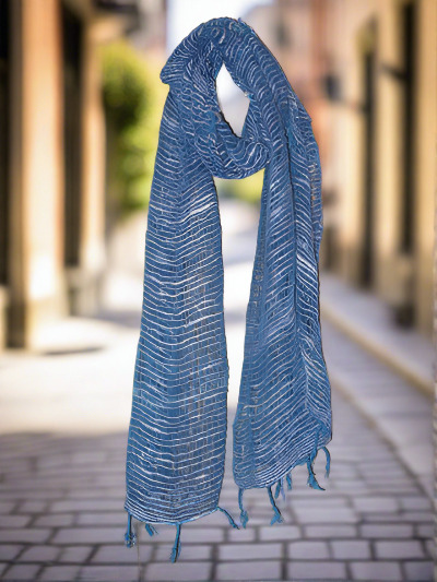 Handwoven Open Weave Cotton Scarf - Allure