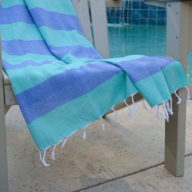 Chaput’s Turkish Cotton Towel - Green Blue