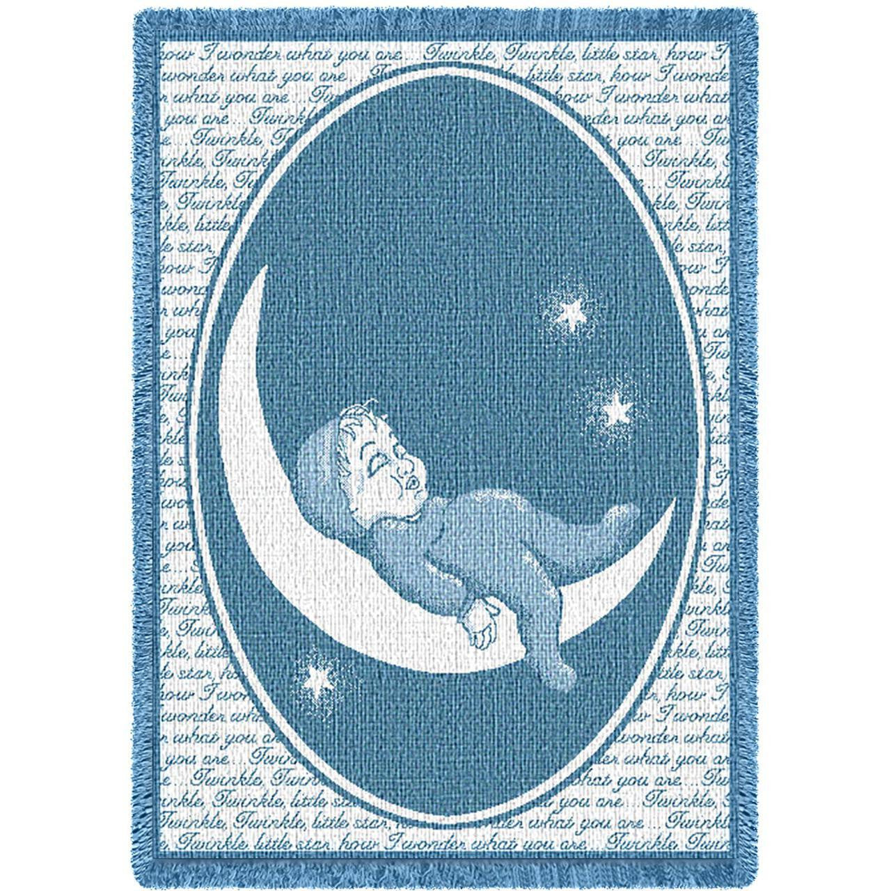 Twinkle Twinkle Little Star Mini Blanket - Blue